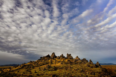 Laufskálavarða is a rather inconspicuous but photogenic formation near the Ring Road in southern Iceland.