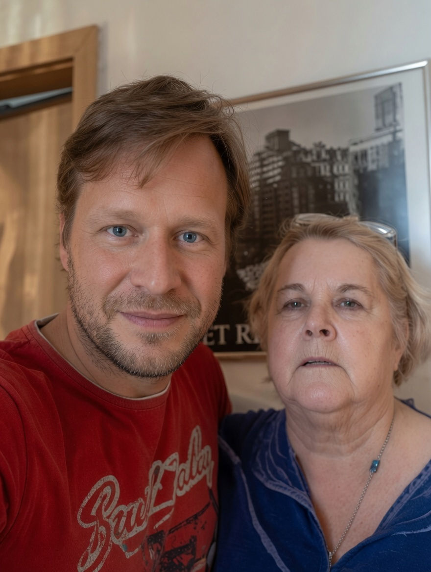 Anna Kristine Magnúsdóttir and I in her apartment in Reykjavík, October 8, 2018