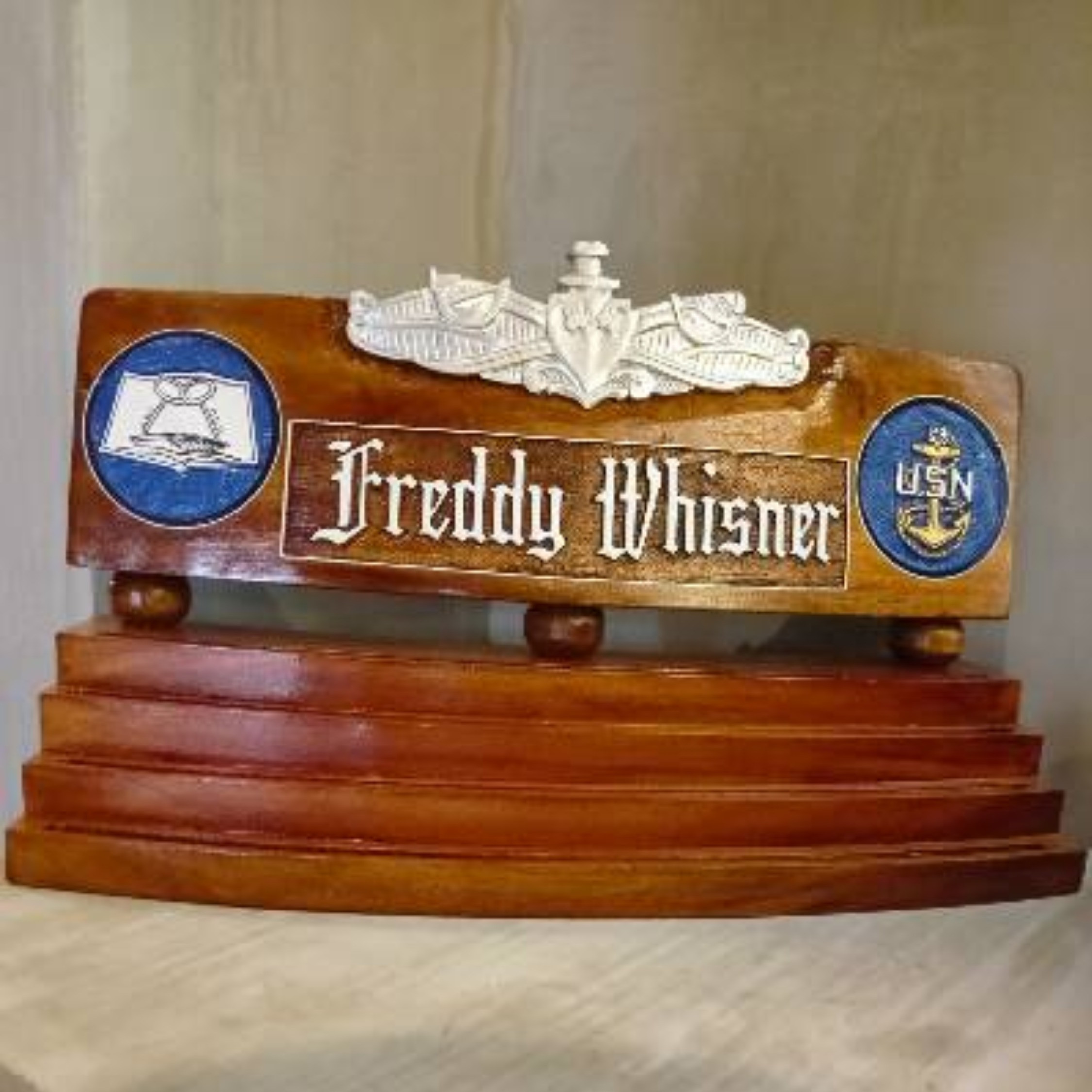 Desk Name w/ Coin Holder