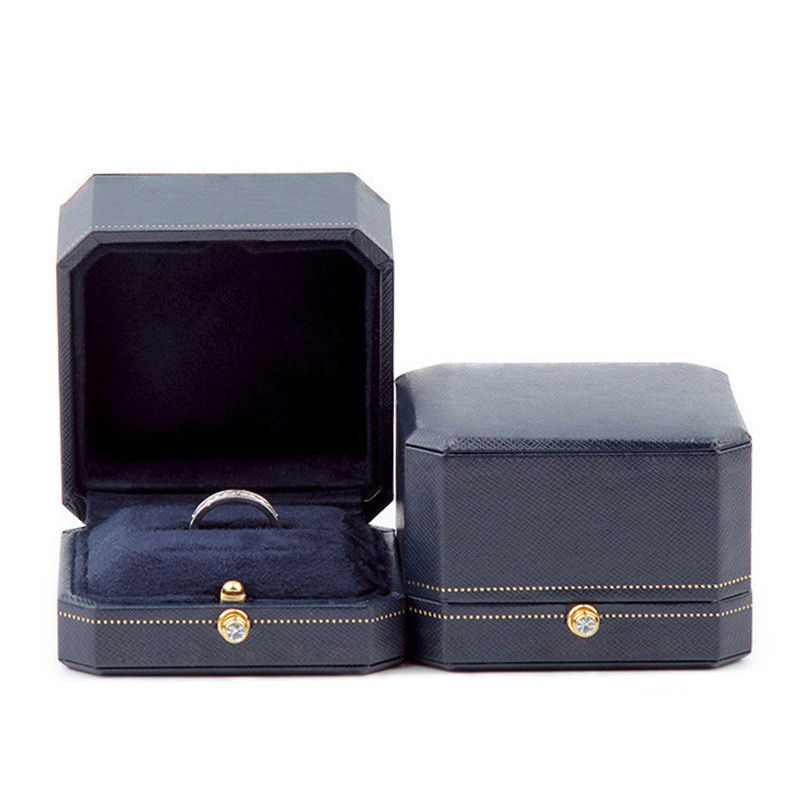 Thumbnail: Premium European Classic Jewellery Necklace Ring Box Melbourne stock - Navy