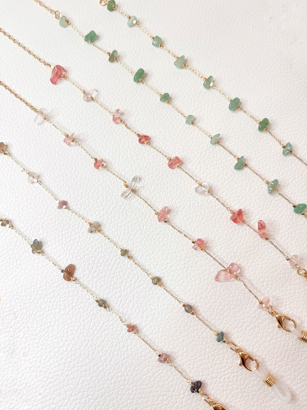 Thumbnail: Australian Made Gemstone Crystal Quartz Women Eye Glasses Chain Sunglass Lanyard