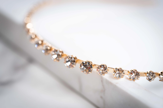 Thumbnail: Luxury Rhinestone Shine Bling Crystal Hair Head Band Piece