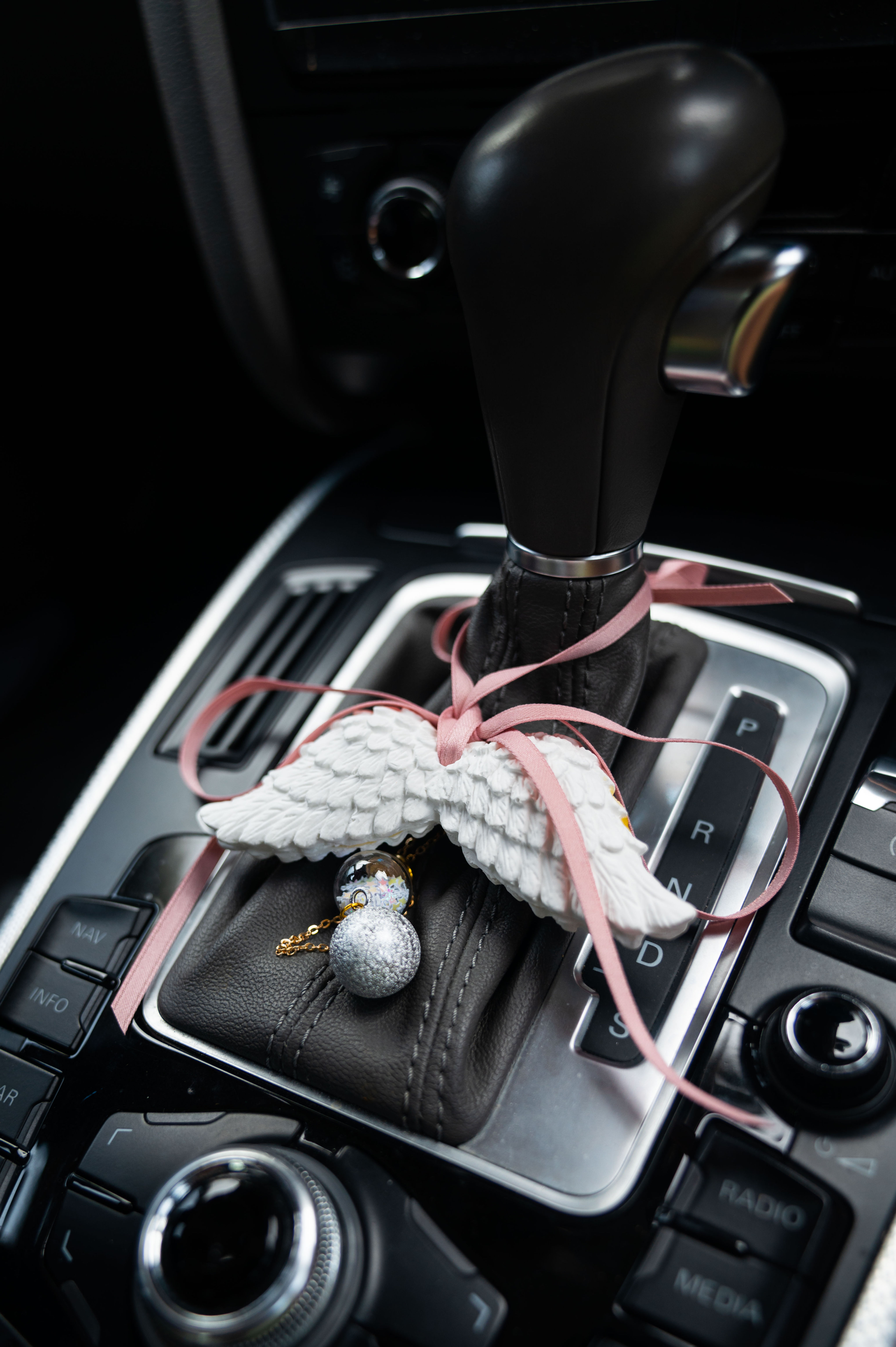 3D Angel Wing Car Home Hanging Ornament Clay Decor