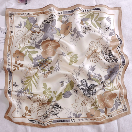 100% Pure Mulberry Silk Graffiti Vintage Square Women Scarf Australia