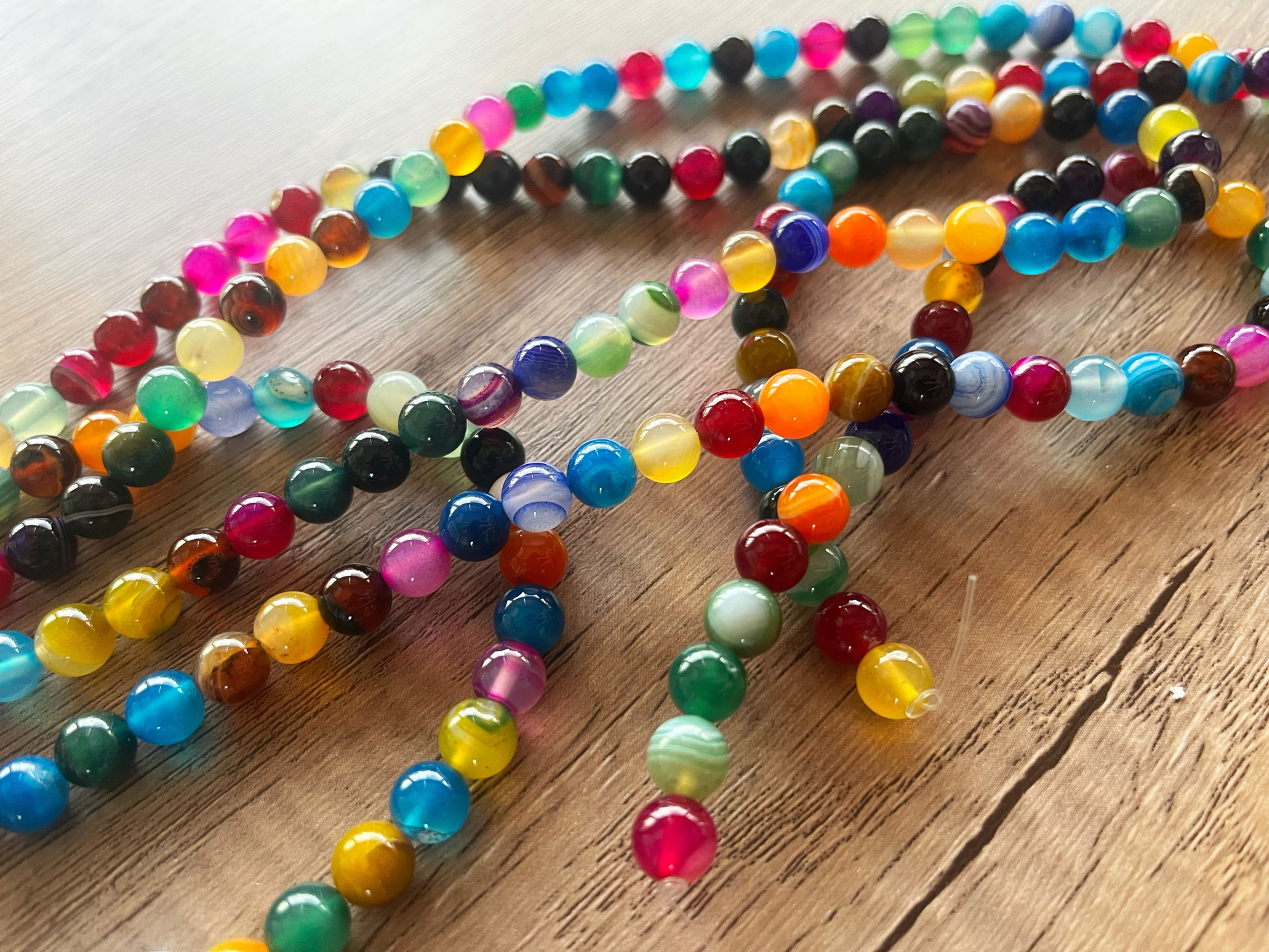 8MM Natural Sardonyx Agate Loose Round Beads Enhanced Color Australia Supply