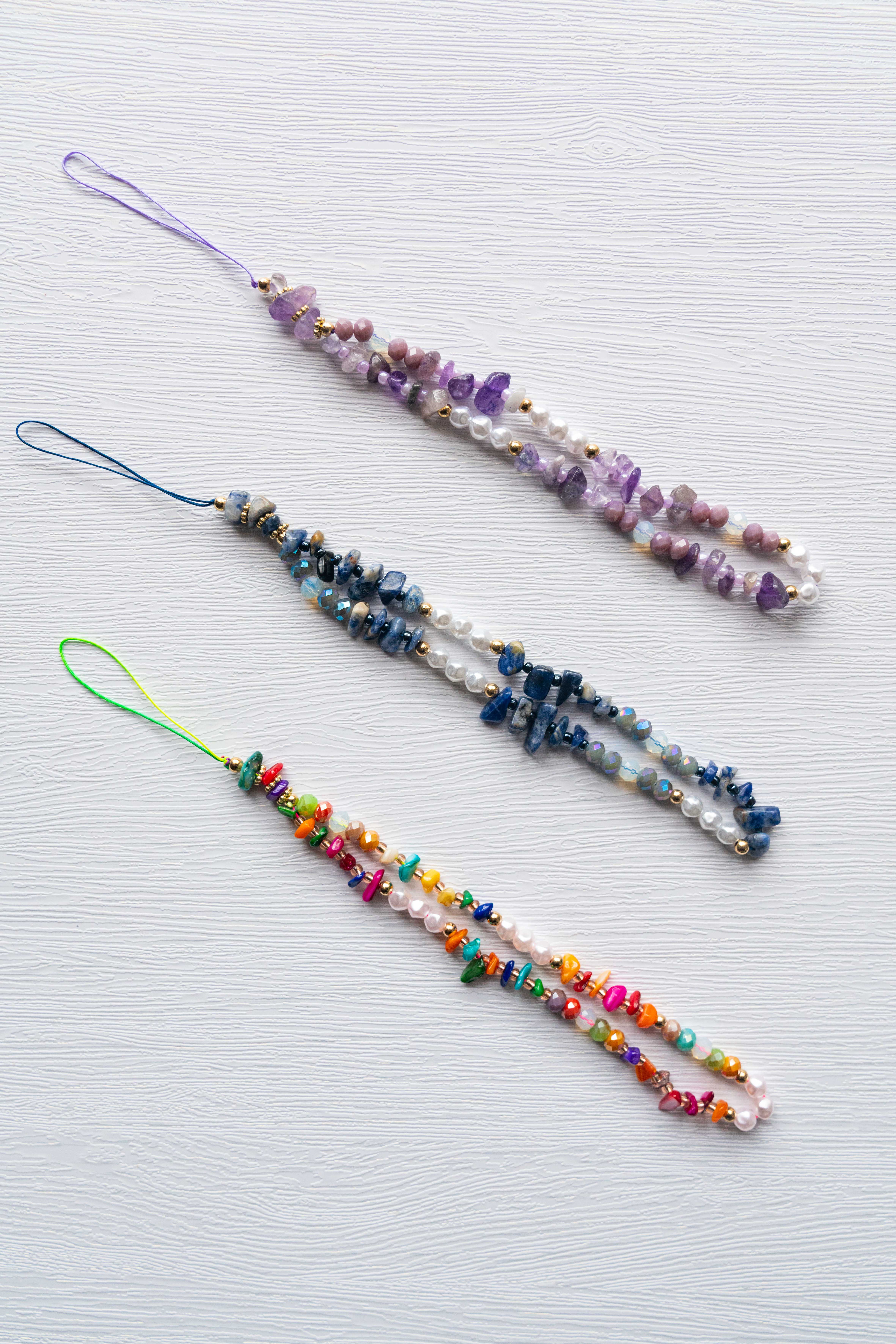 Crystal Gemstone Phone Strap Gemstone Bead Stone Wristlet