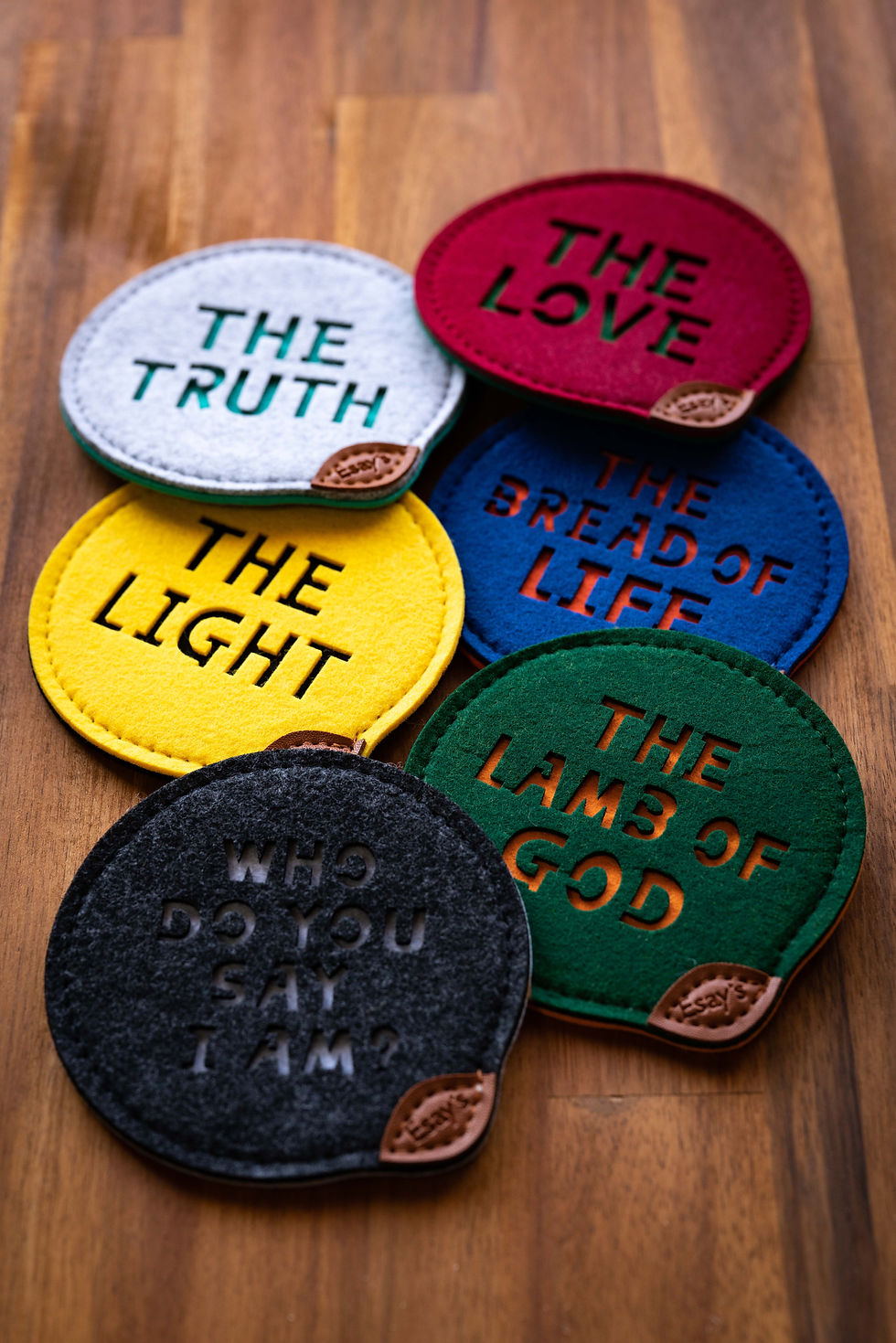 Thumbnail: Australia Christian Xmas Gift Felt Coaster Table Placemat Home Decor 6pcs Set