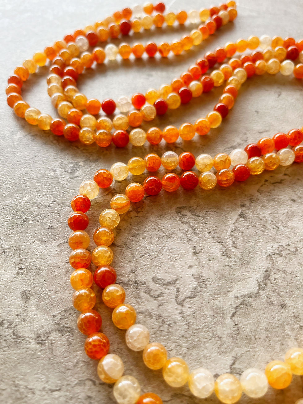 Thumbnail: 8MM Fire Crackle Agate Loose Round Beads Enhanced Color Australia Su