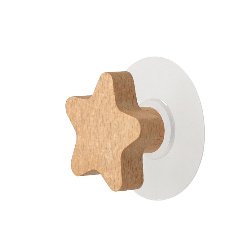 Thumbnail: Nordic Style Cute European Beech Wood Wooden Nursery Wooden Wall Hooks