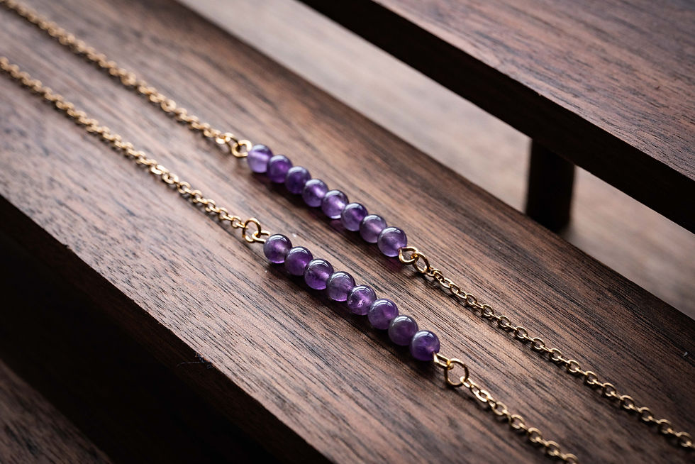Thumbnail: Minimalist Round Crystal Gemstone Beads Glasses Sunglasses Chain Lanyard Strap