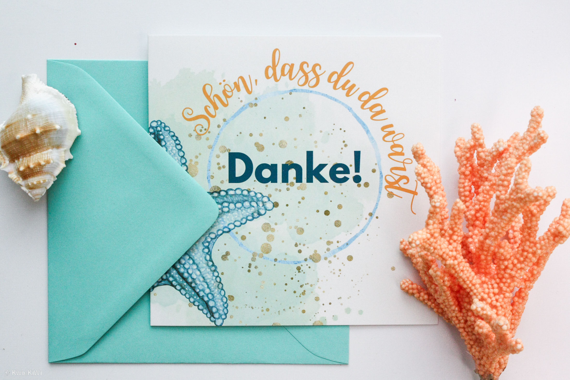 Dankeskarten-Set "Aqua"