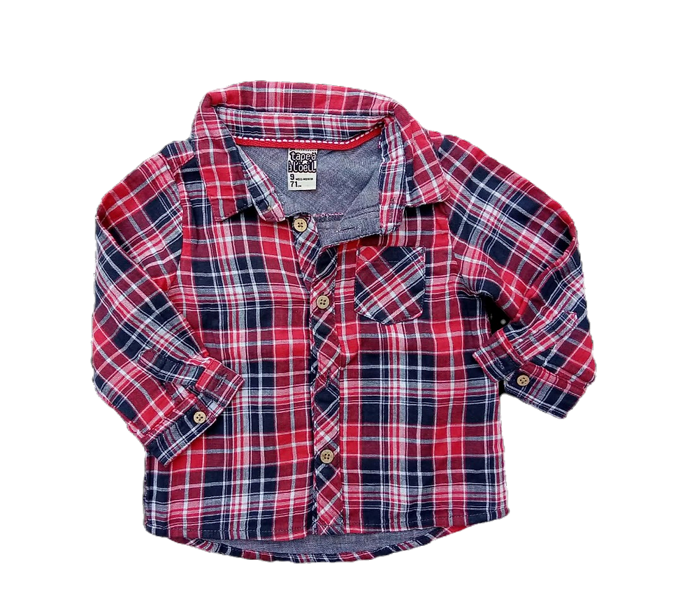 chemise tape à l'oeil vue de face 9 mois