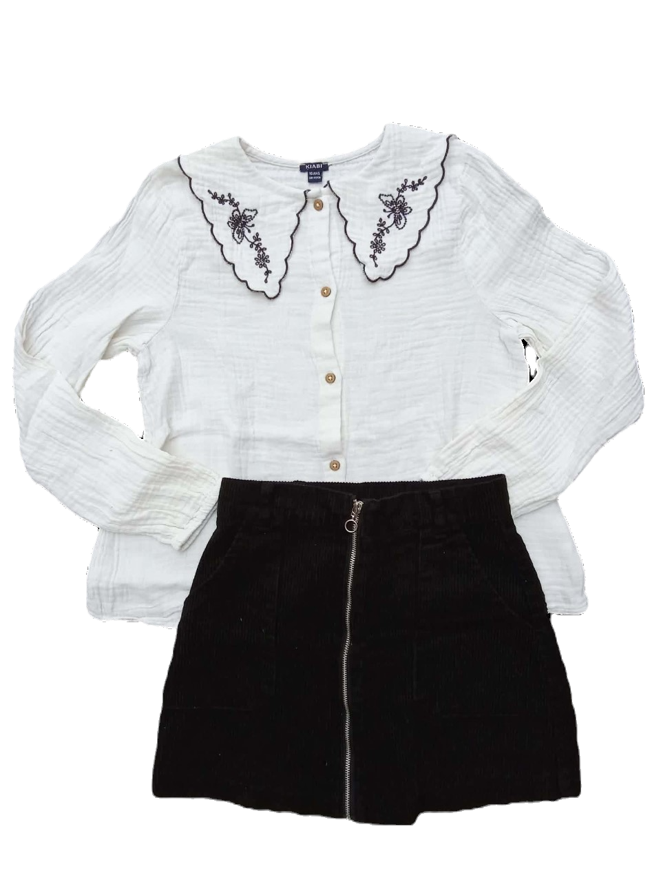 ensemble chemisier et jupe vue de face