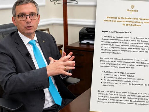 Gobierno radica Presupuesto General de $634,9 billones para 2027