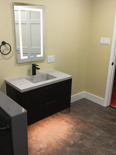 Modern bathroom vanity with LED mirror in Eagleville PA