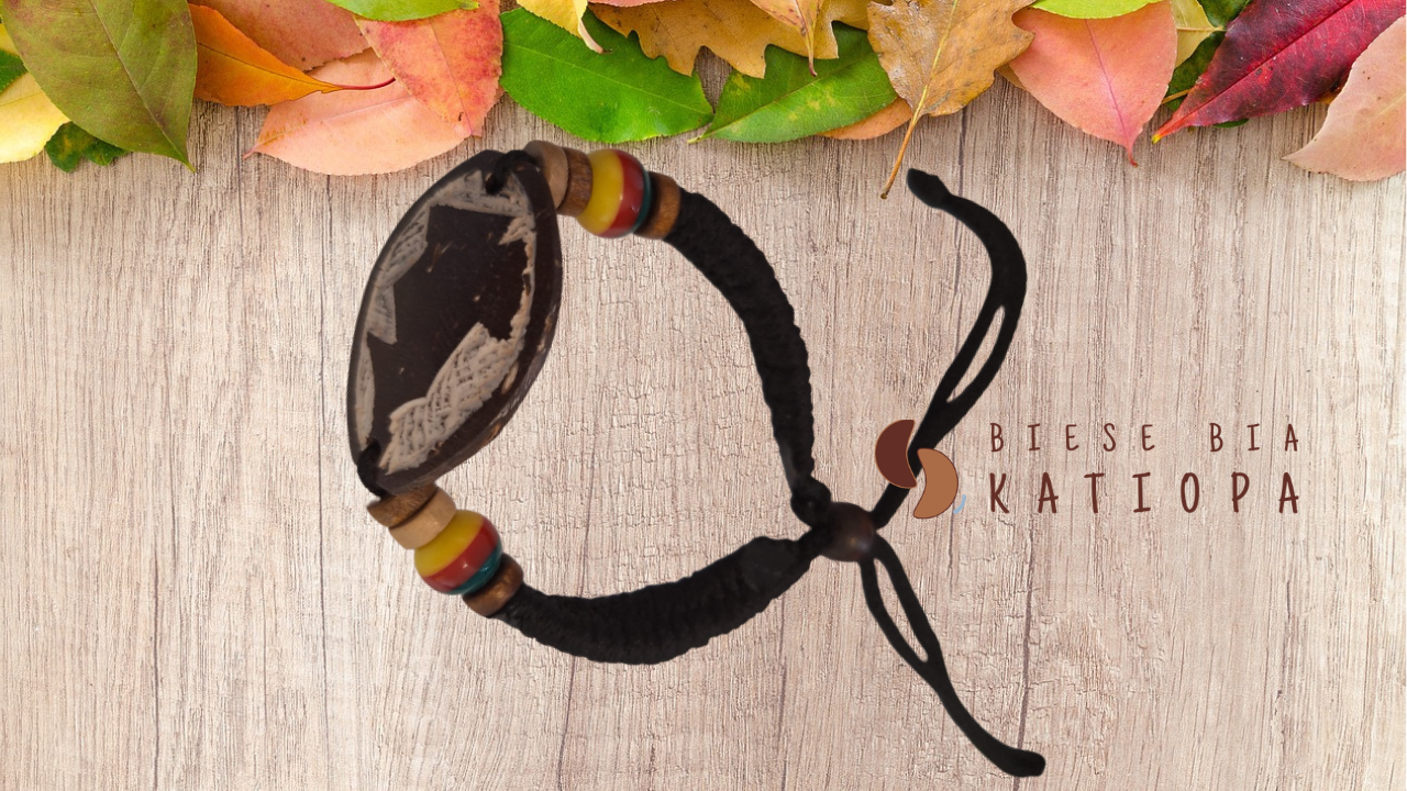 Bracelet africain artisanal motif africain – Bijou ethnique en bois