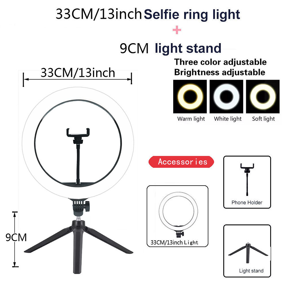 Thumbnail: 26 33CM Video Lights Dimmable Light Selfie LED Ring Light USB Ring Lighting Lamp