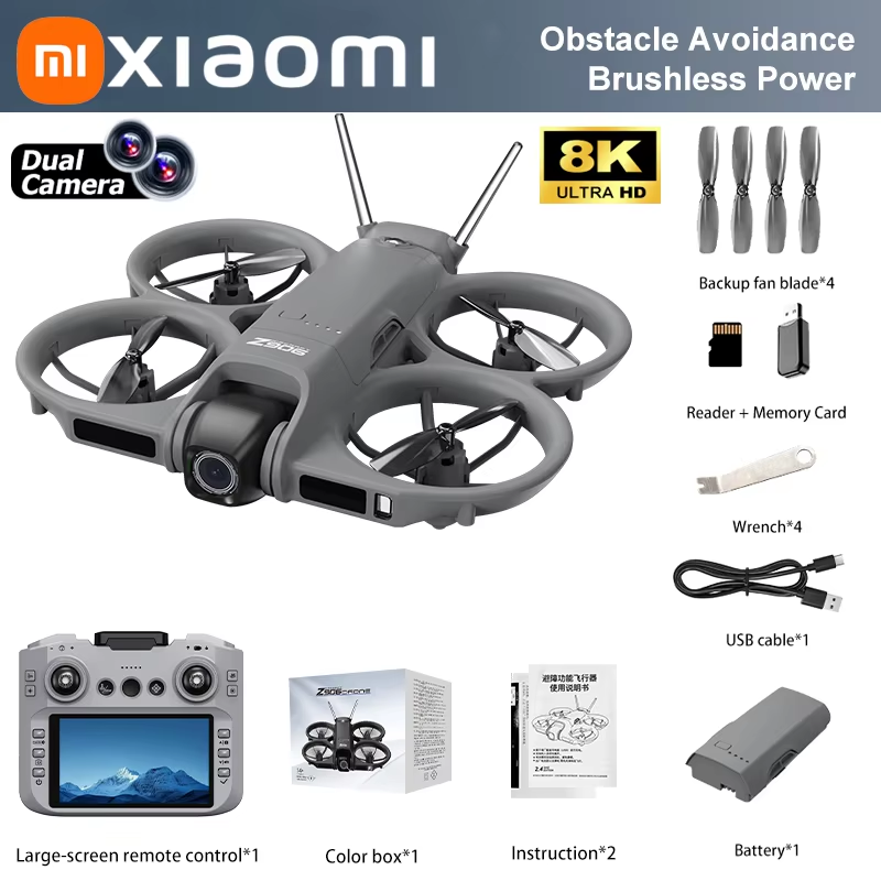 Miniatura: Xiaomi Z906 Drone With 4.3-inch Large Screen 8K HD Aerial Photography Intelligen