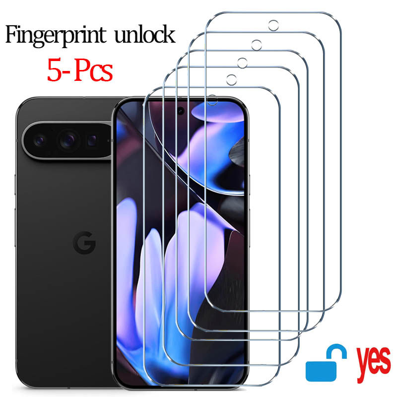 Miniatura: Fingerprint Unlock Glass for Pixel 9 Pro 10 8A 9A 10A 7A 8 Pro Screen Protector 