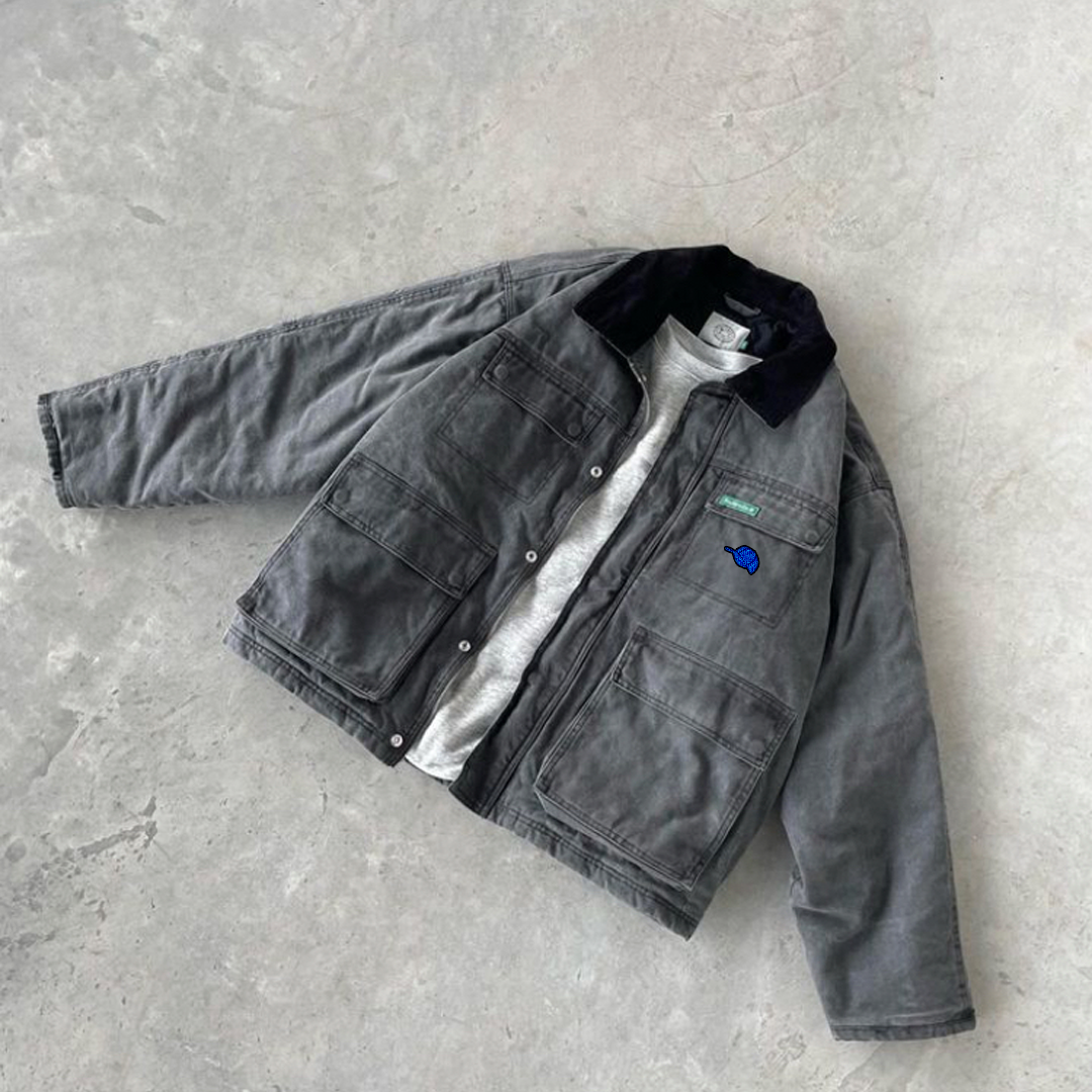 Chaqueta denim logo gorra