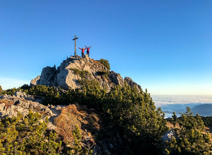sonnenaufgang lacherspitze gipfelbild