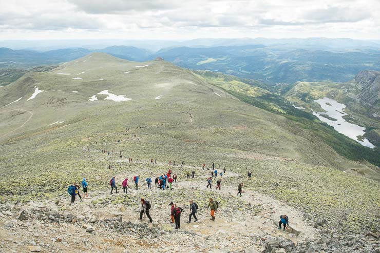 viking challenge gaustatoppen aufstieg gipfel