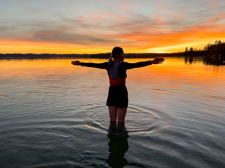 Sonnenuntergang am Wörthsee