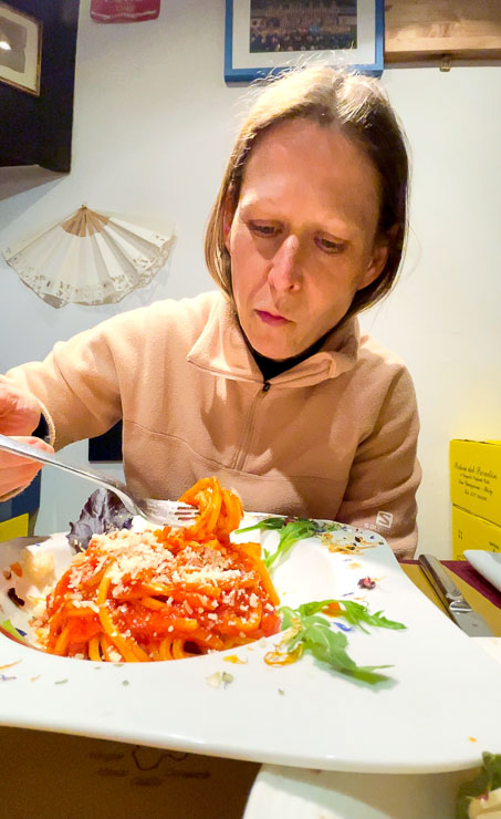 Pastaparty vor dem Wettlauf