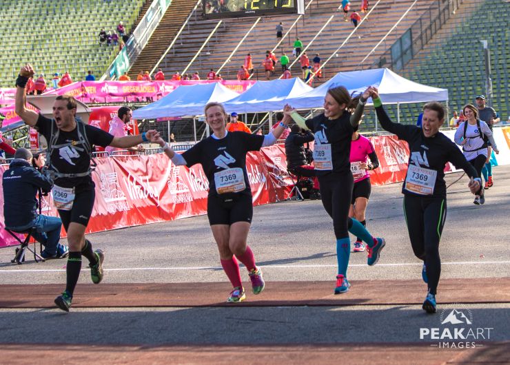 marathonstaffel Zieleinlauf muenchen olympiastadion