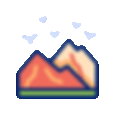 Cartoon mountains