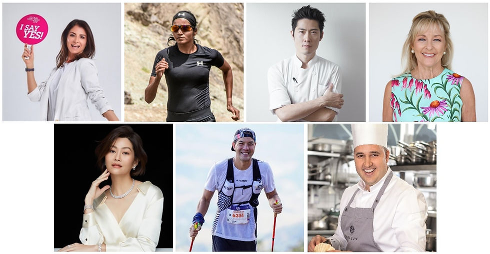 Diverse group of athletes and chefs