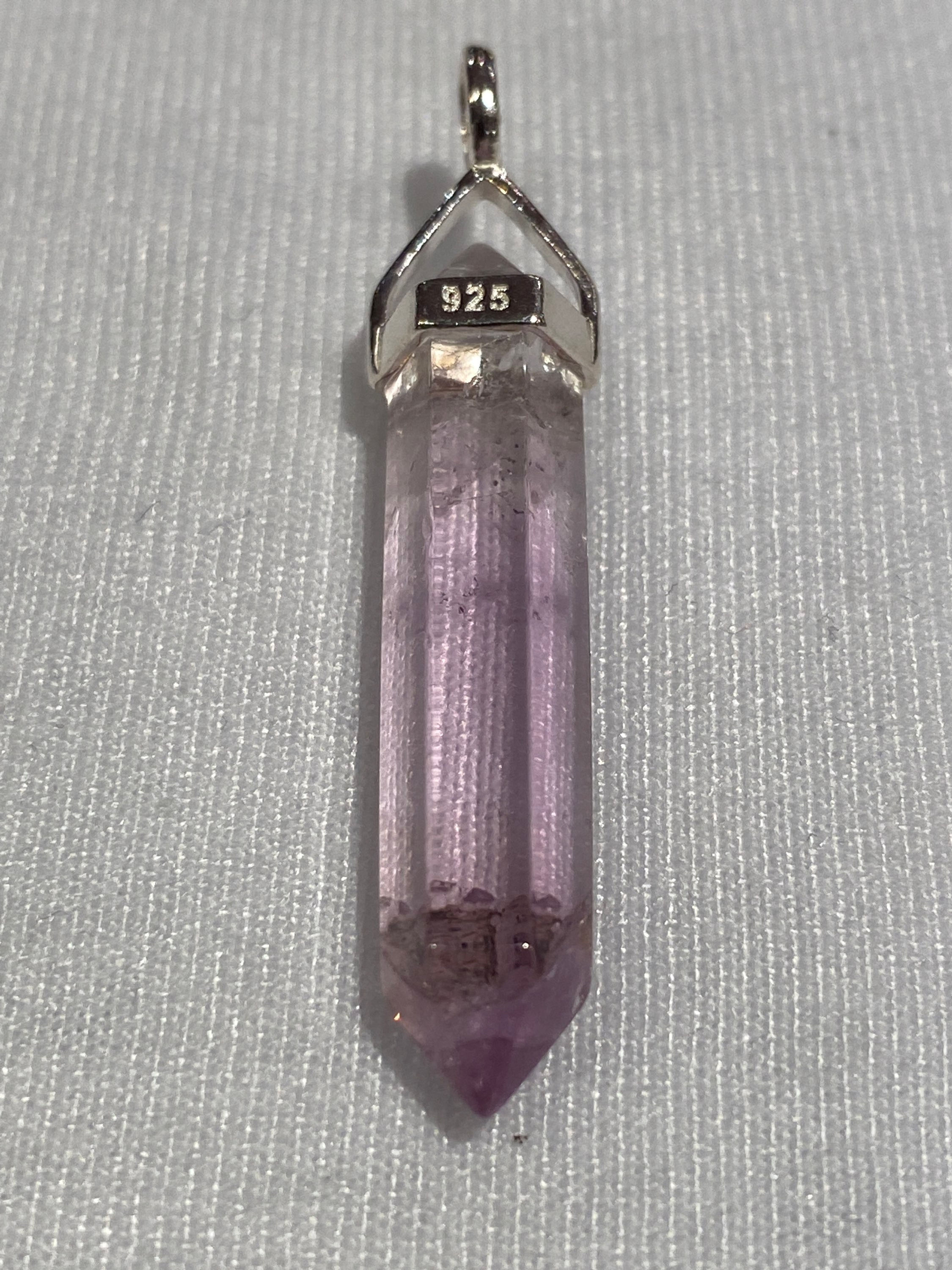 Amethyst pendant set with sterling silver