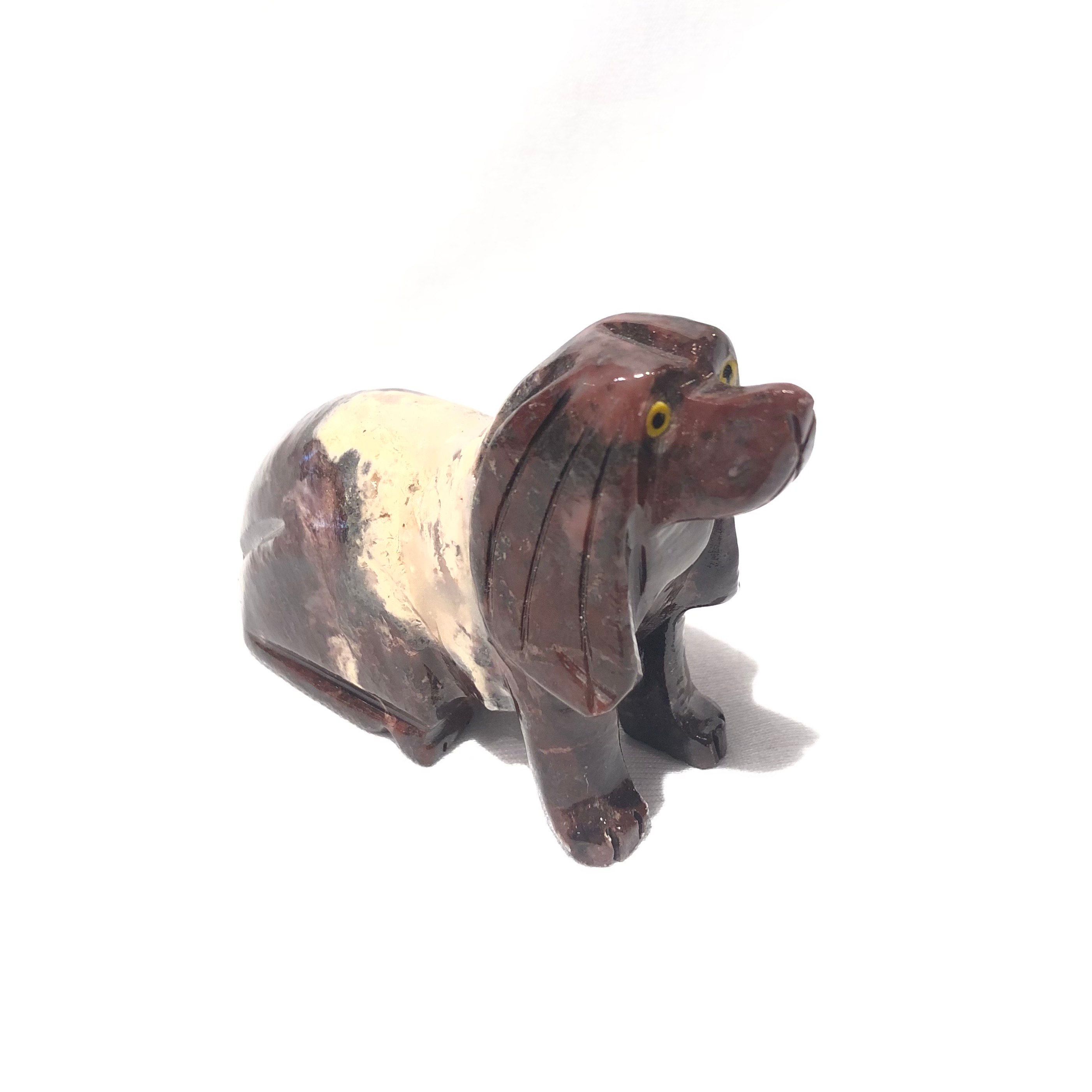 Dog Soapstone statue