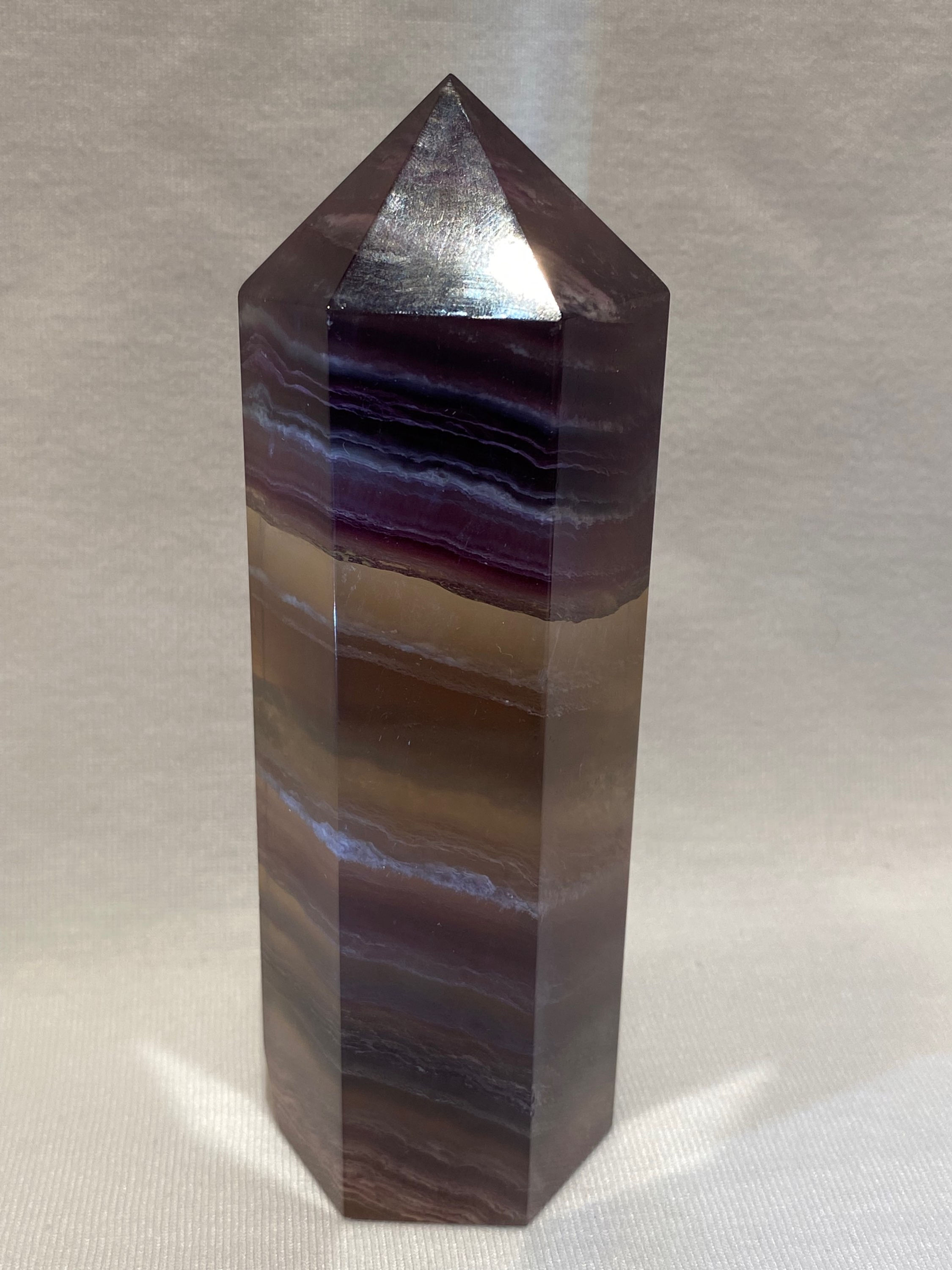 Fluorite crystal healing wand