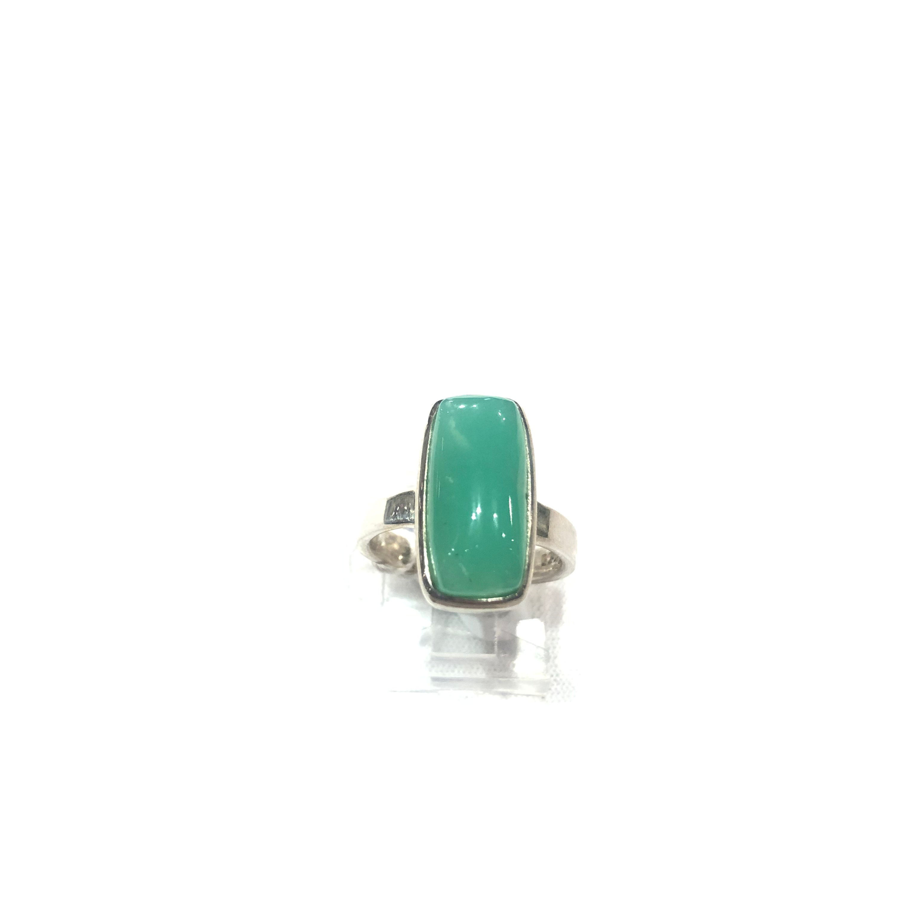 Chrysoprase Silver Ring