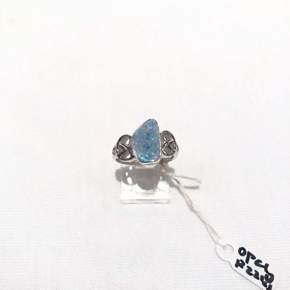 Opal Silver Ring in size 5.5