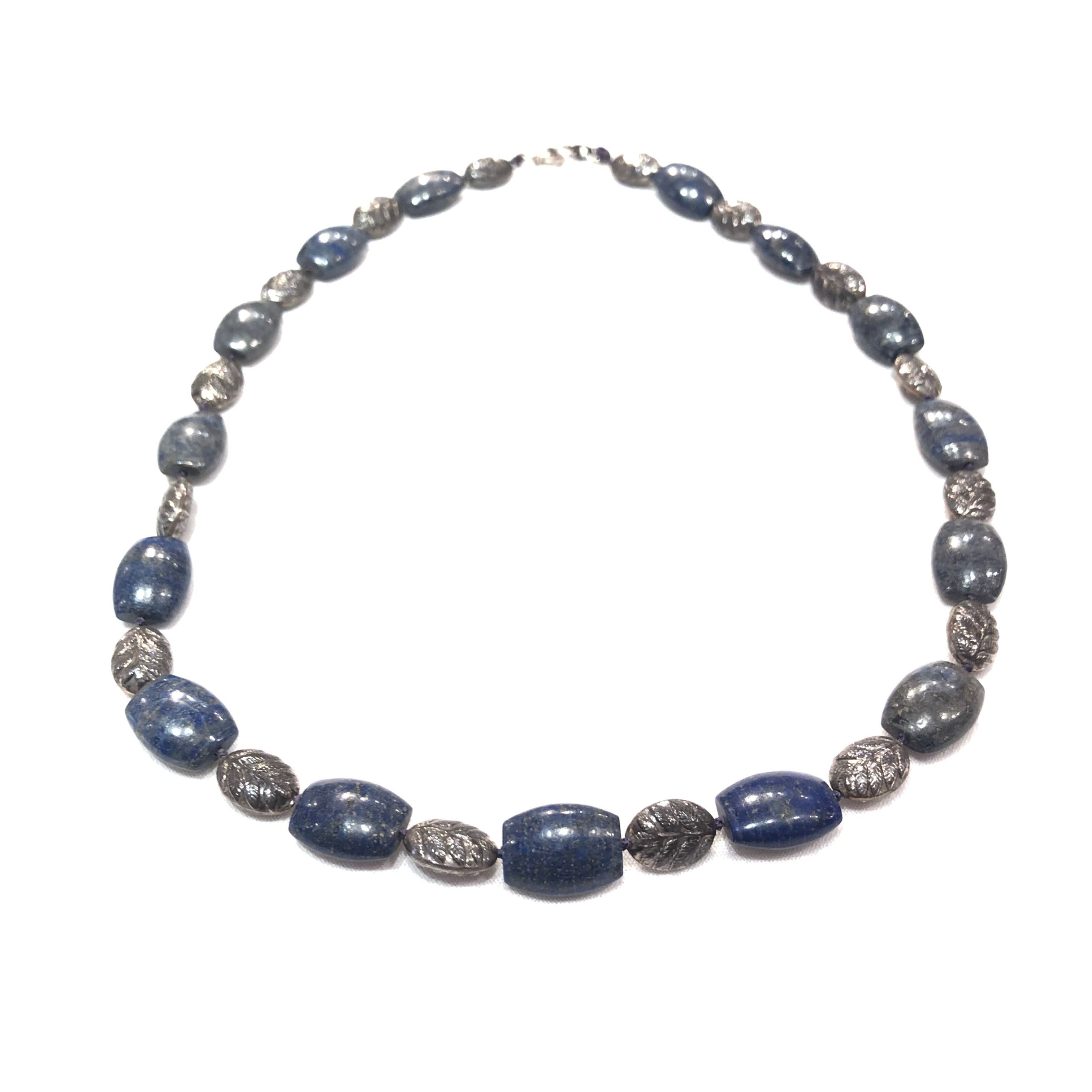 Lapis lazuli Necklace with silver