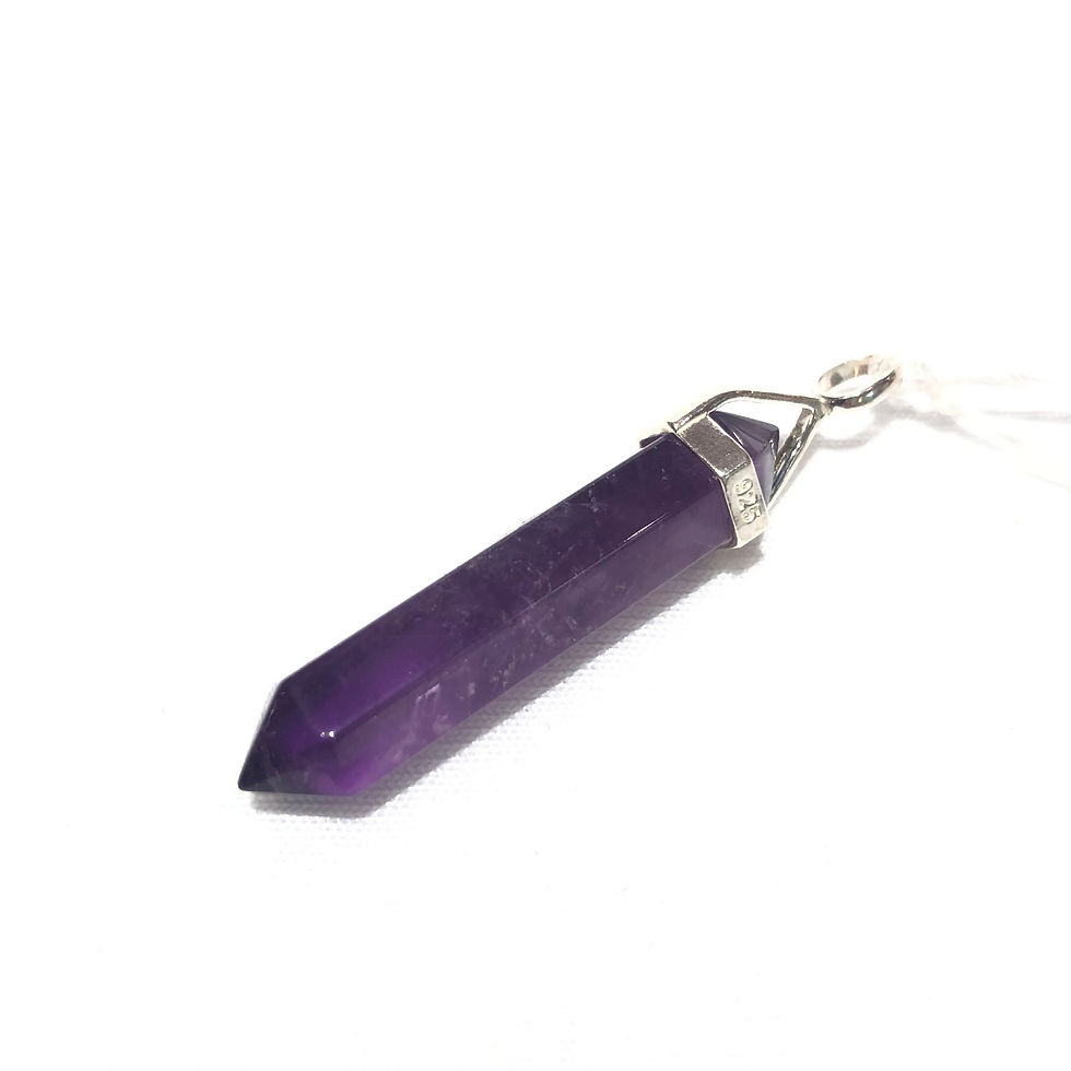 Super 7 Amethyst pendant set with 925 sterling silver