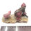 Thumbnail: Rhodonite Bears statues and Jade fishs on quartz and Agate Geode