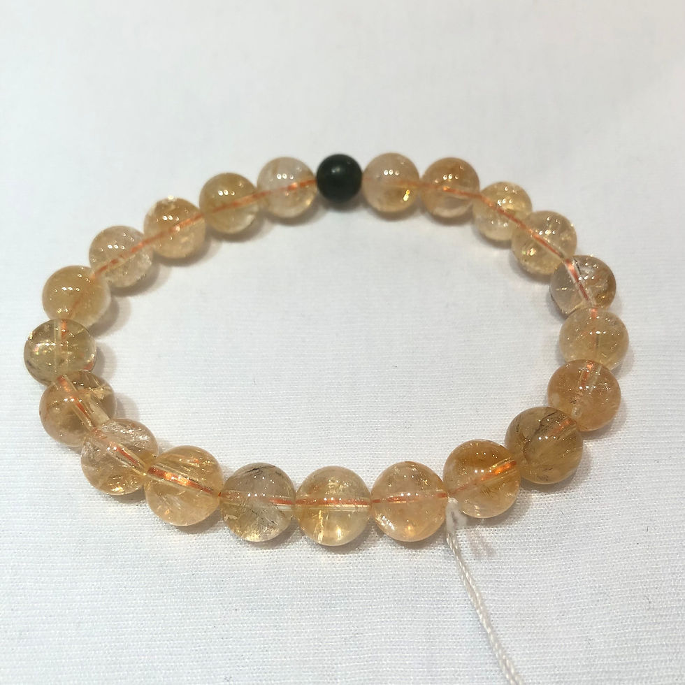 Citrine and jade bracelet