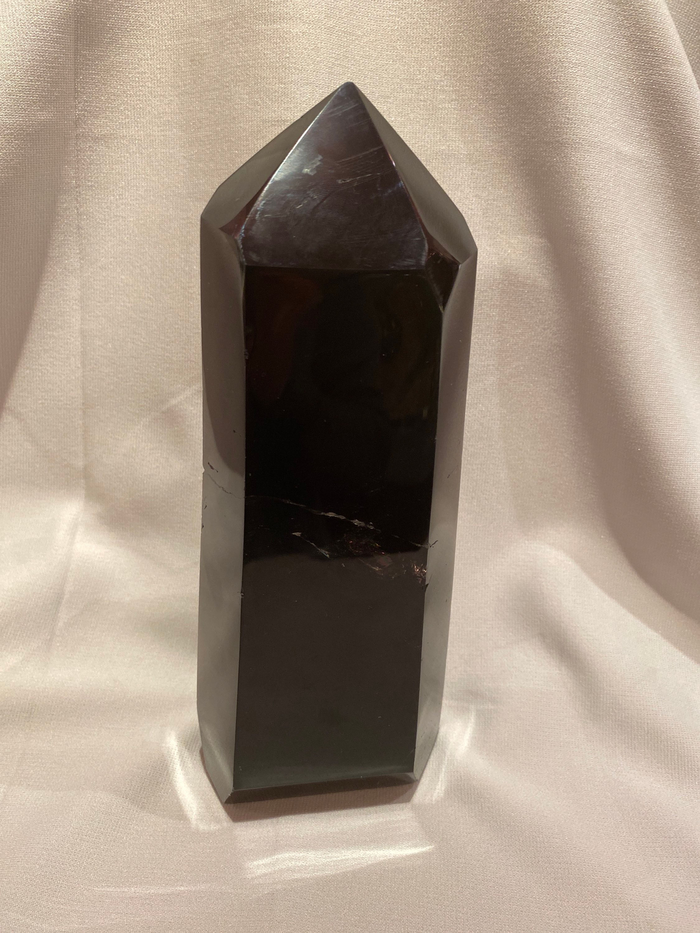 Black quartz healing wand