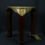 Thumbnail: Triangle Shape Wood Stool with Brass Work