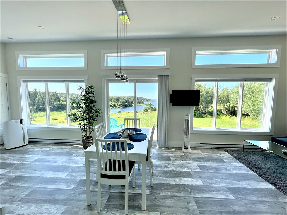 The Seacape's Light and Bright Living Area with Ocean View