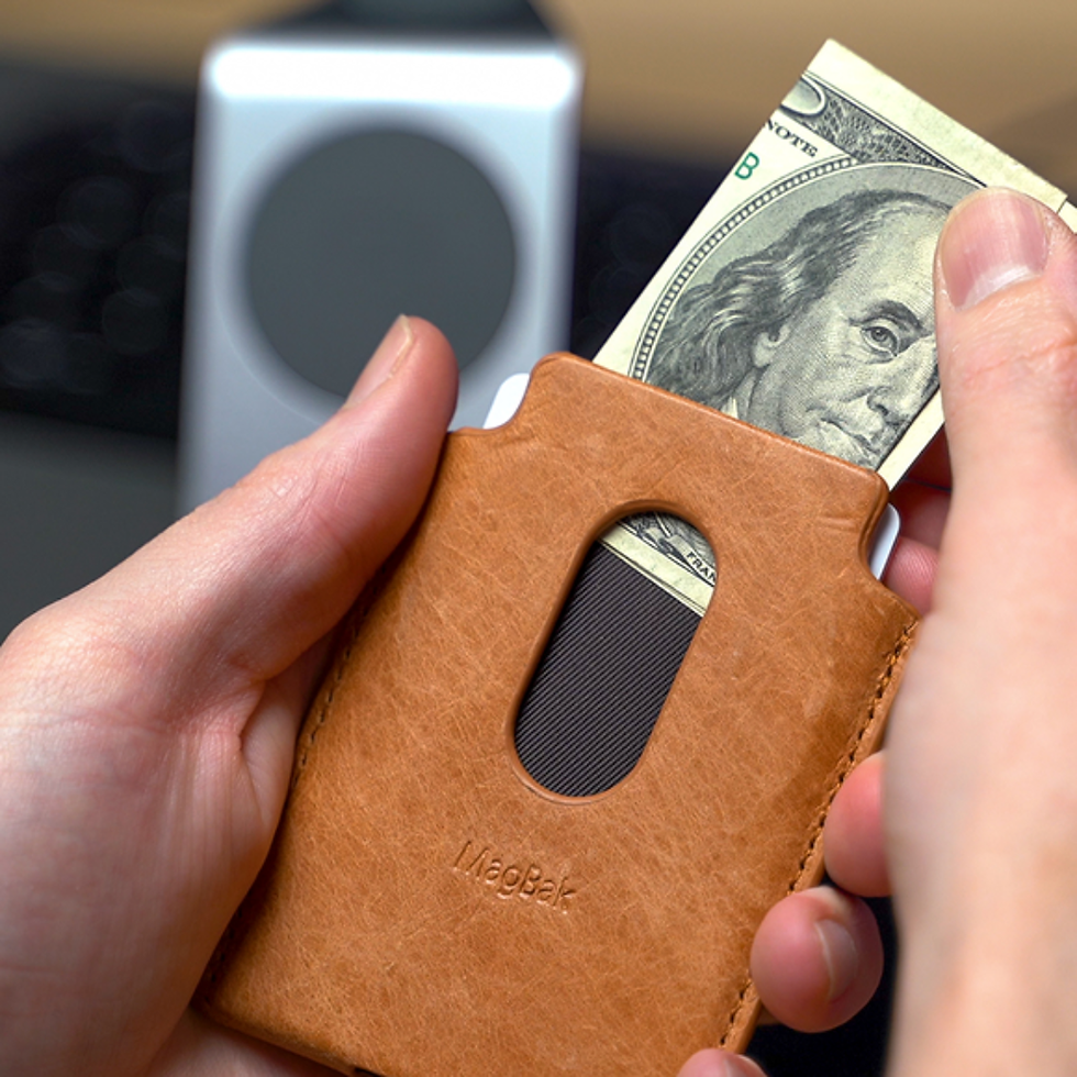 サムネイル： Magbak Wallet Stand｜超強力マグネット＋RFID保護 プレミアムレザーウォレット（iPhone 15以下対応）