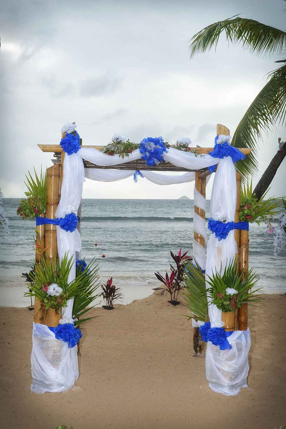 Wedding Packages Romantic Bamboo Arch Virgin Islands Wedding