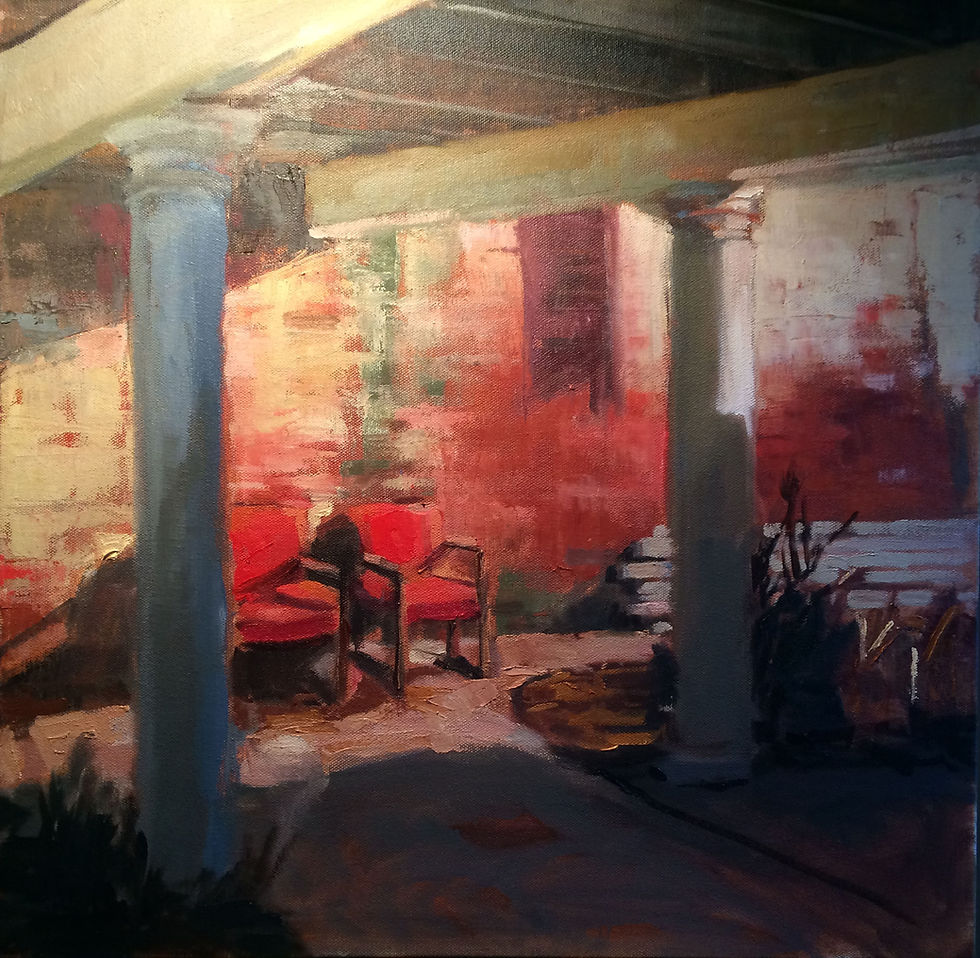 Reckless Abandon: Two Chairs 20 x 20