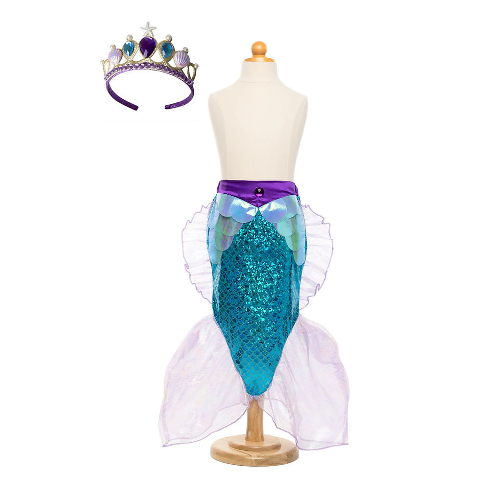 Thumbnail: Ariel Mermaid Glimmer Skirt & Tiara