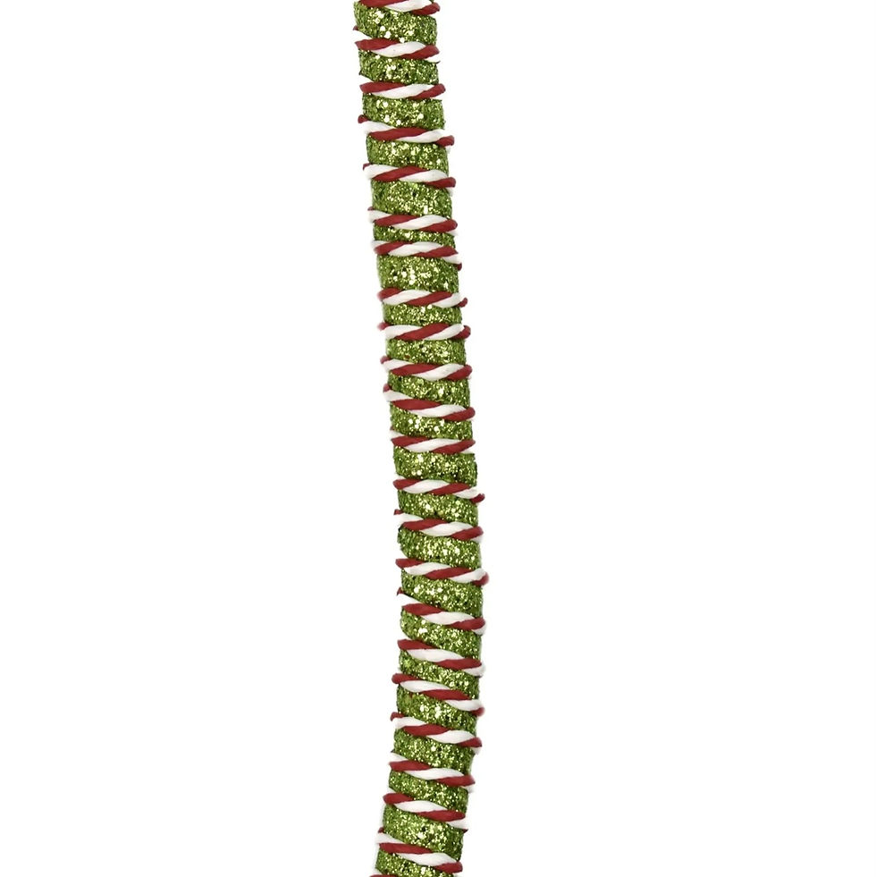 Festive Rope Garland Red White Green 72”