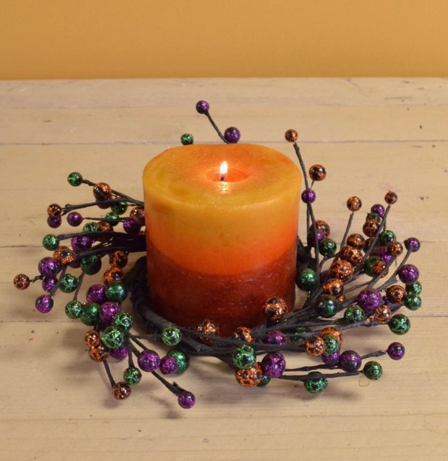 Wicked Halloween Metallic 4.5” Candle Ring  -F00117