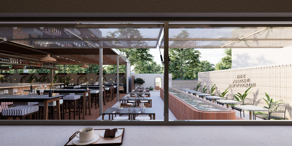 Kahve Servisi- Pergolalı Düzen - Alternatif Tasarım